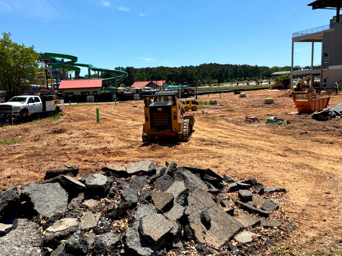 Photo of the construction at the Lakeview Events Center