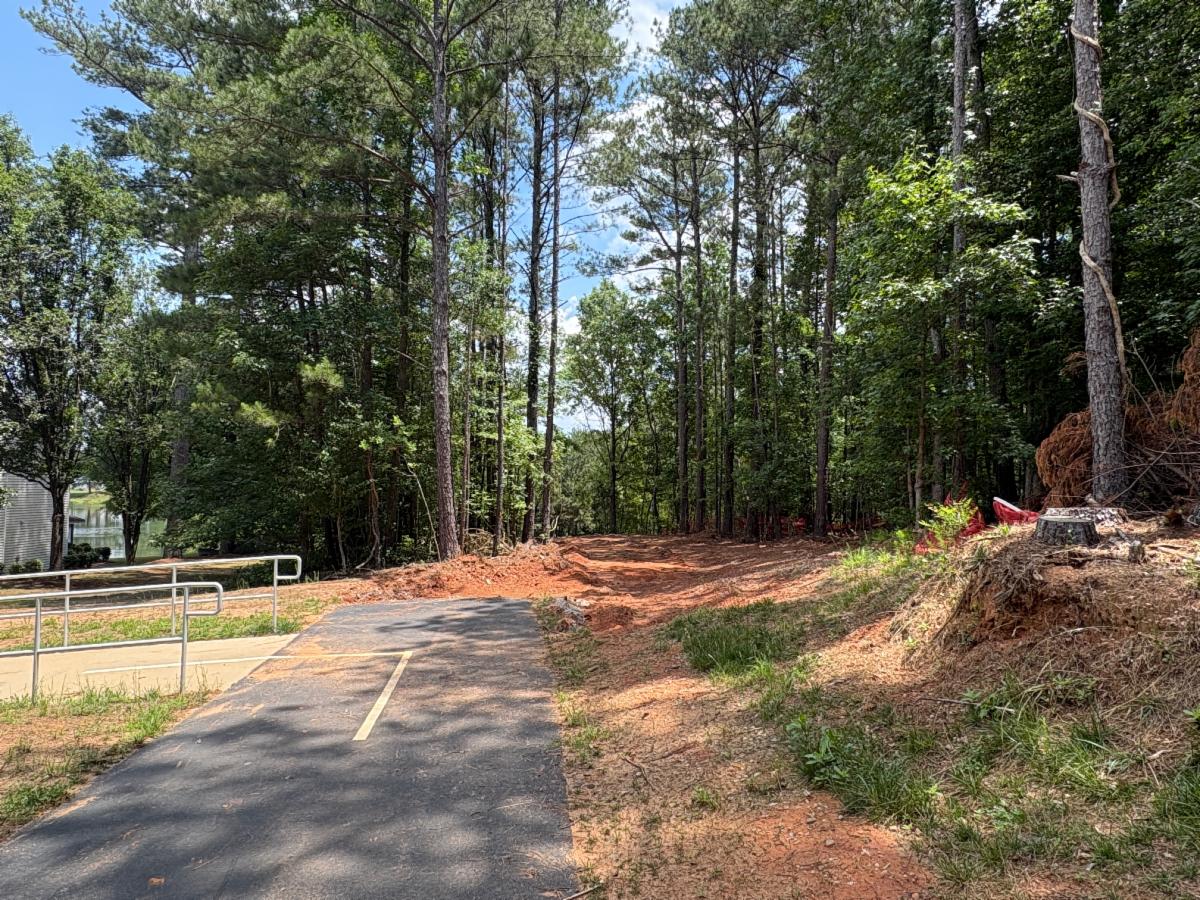 Construction of The River's Edge Walking Trail.