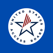 Circular Logo with a star in the center surrounded by text -United States Access Board
