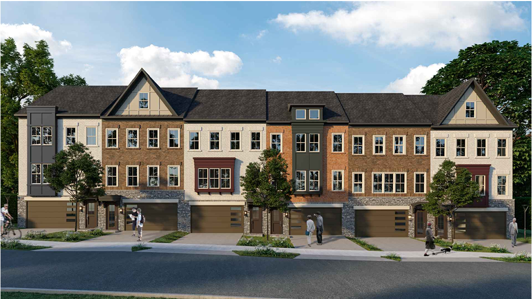 Rendering of single family attached homes.