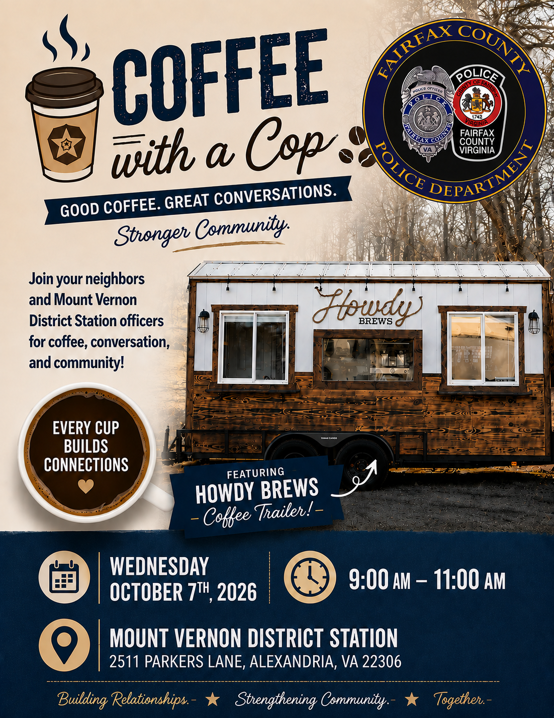 Graphic: Coffee with a Cop. 