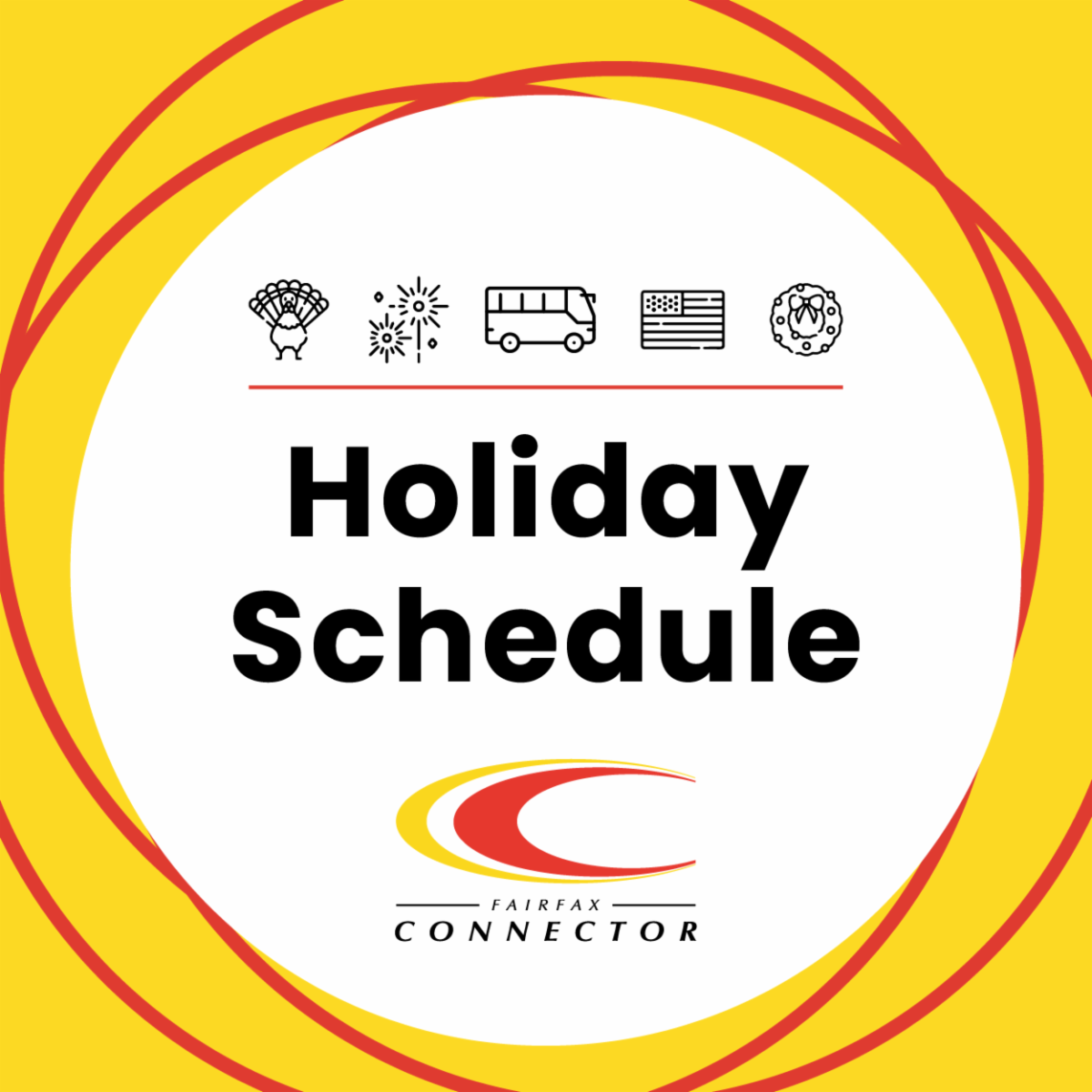Graphic: Holiday Schedule.