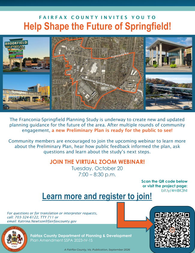 Flyer: Help Shape the Future of Springfield. 