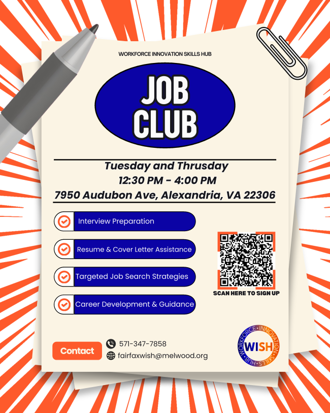 Flyer: Job Club information 