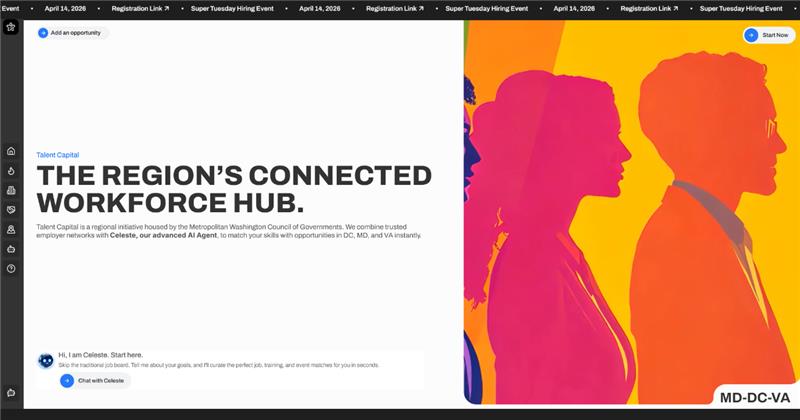 Screenshot of TalentCapital.ai website homepage. 