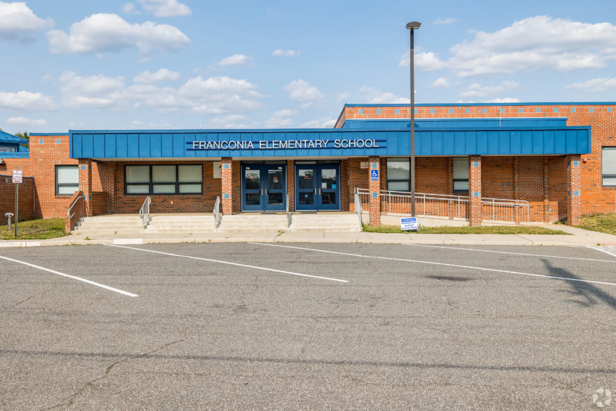Front of elementary school building.