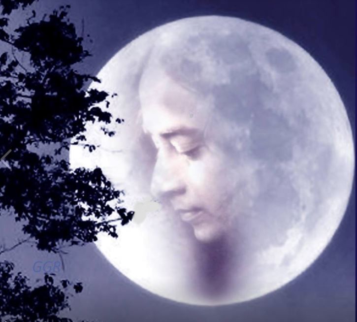 PY b&w full moon