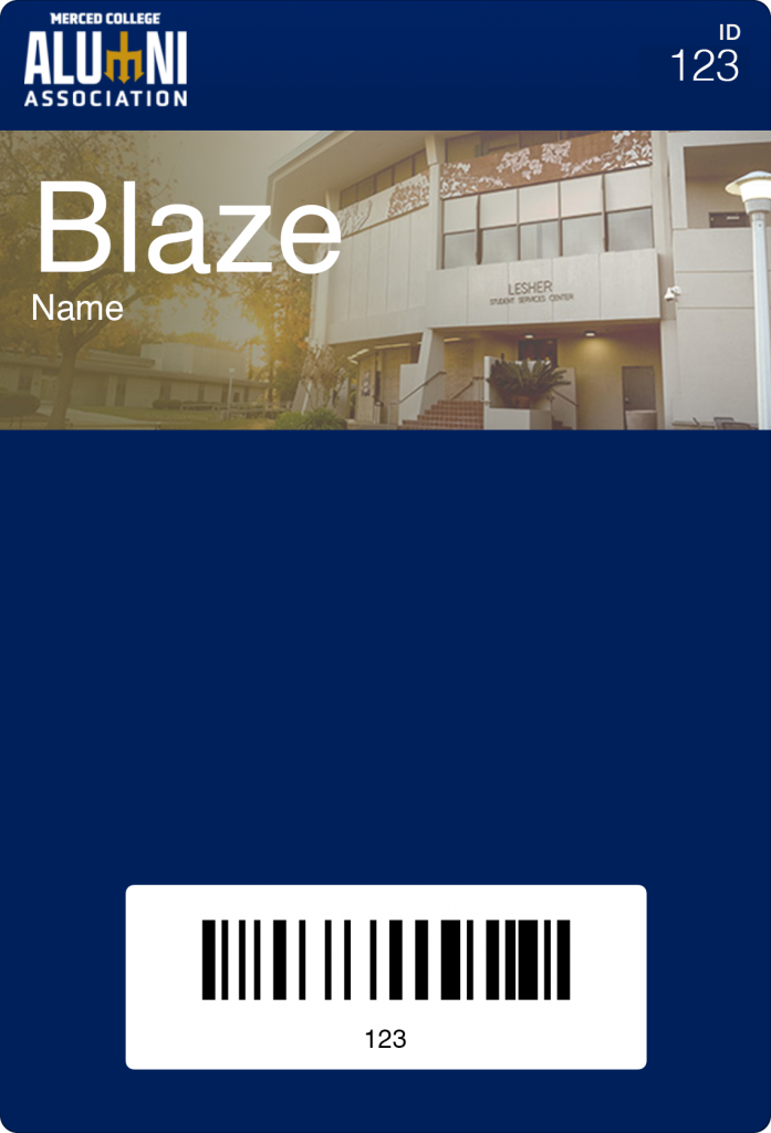 Alumni digital card screenshot