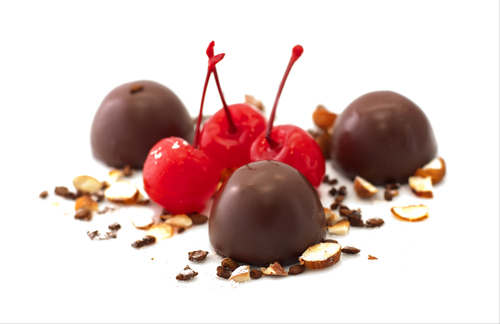 chocolate candies_almonds  and cherry