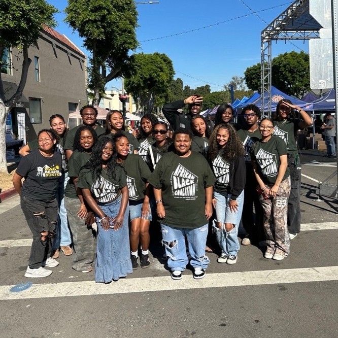 Black Student Union highlighting MLK Day and participating in community service at the Los Angeles MLK Parade