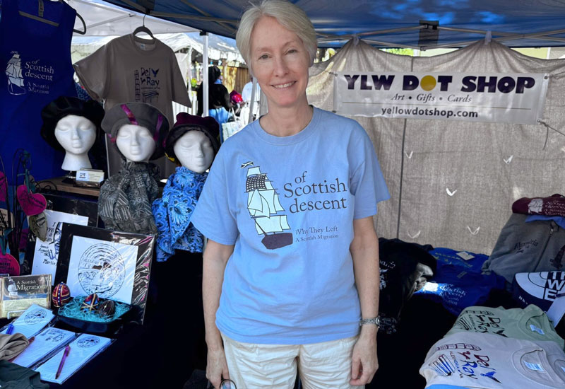 Ellen in her stall at Art on the Avenue festival