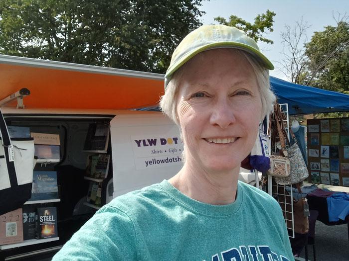 Ellen and van set-up at Market