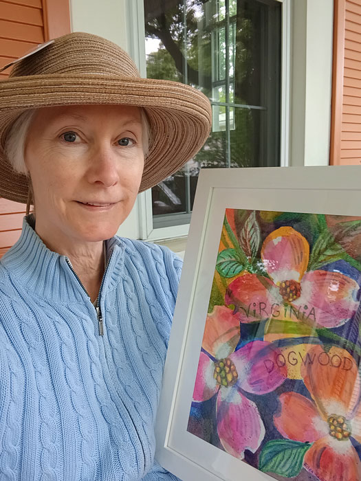 My new Virginia Dogwoods painting sold at Pike Park market