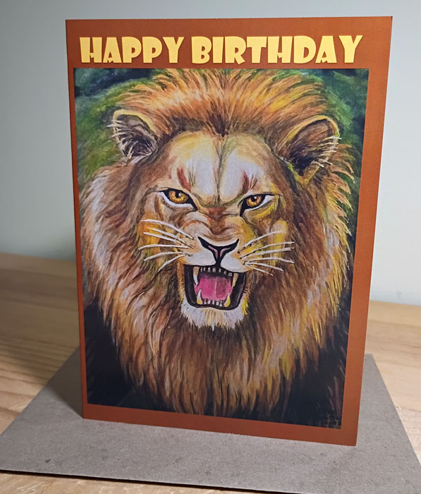 Roaring Lion birthday card