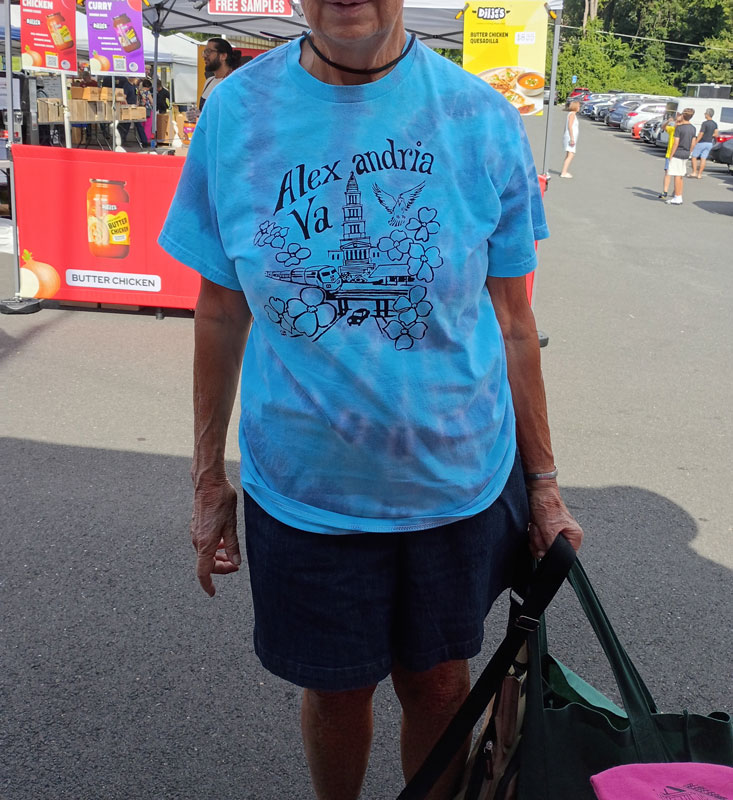 She loved the color of this tie dyed shirt