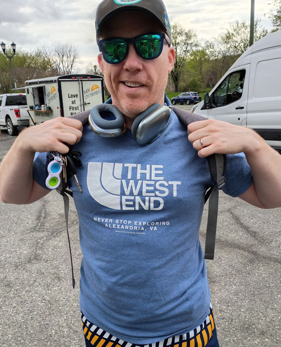 West End customer with t-shirt