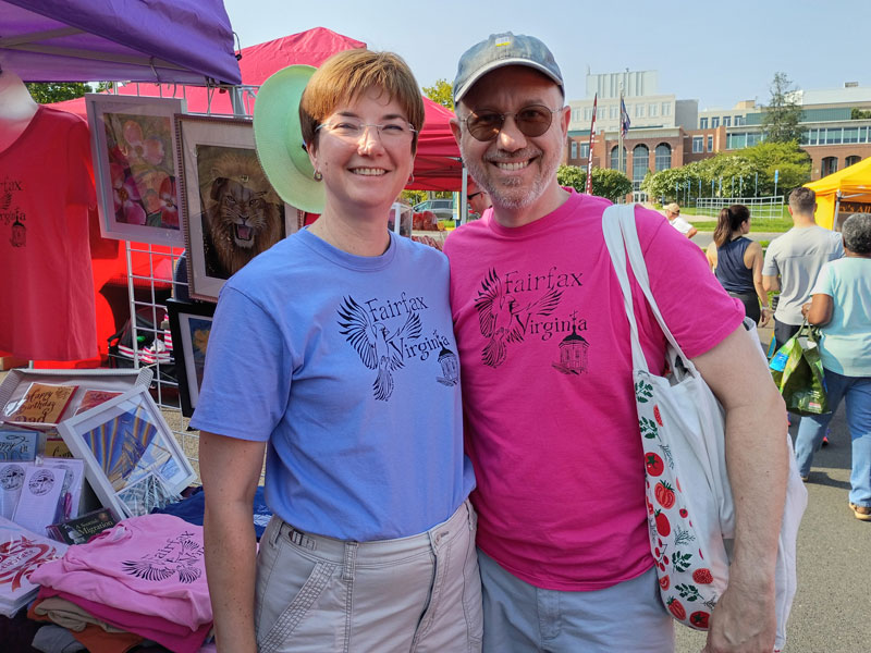 Customers wearing my Fairfax shirts!