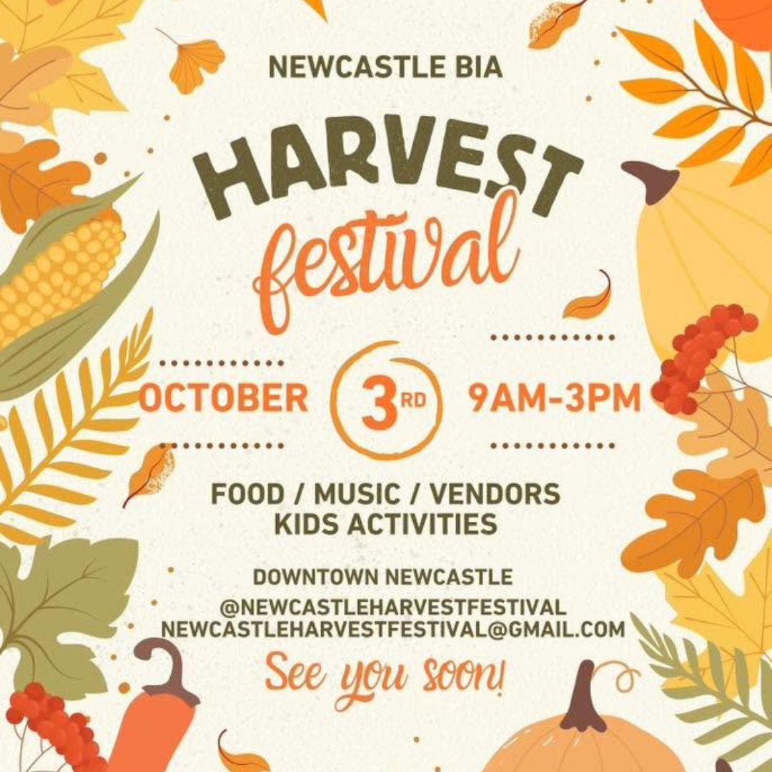 display of fall images surrounds text with event details 