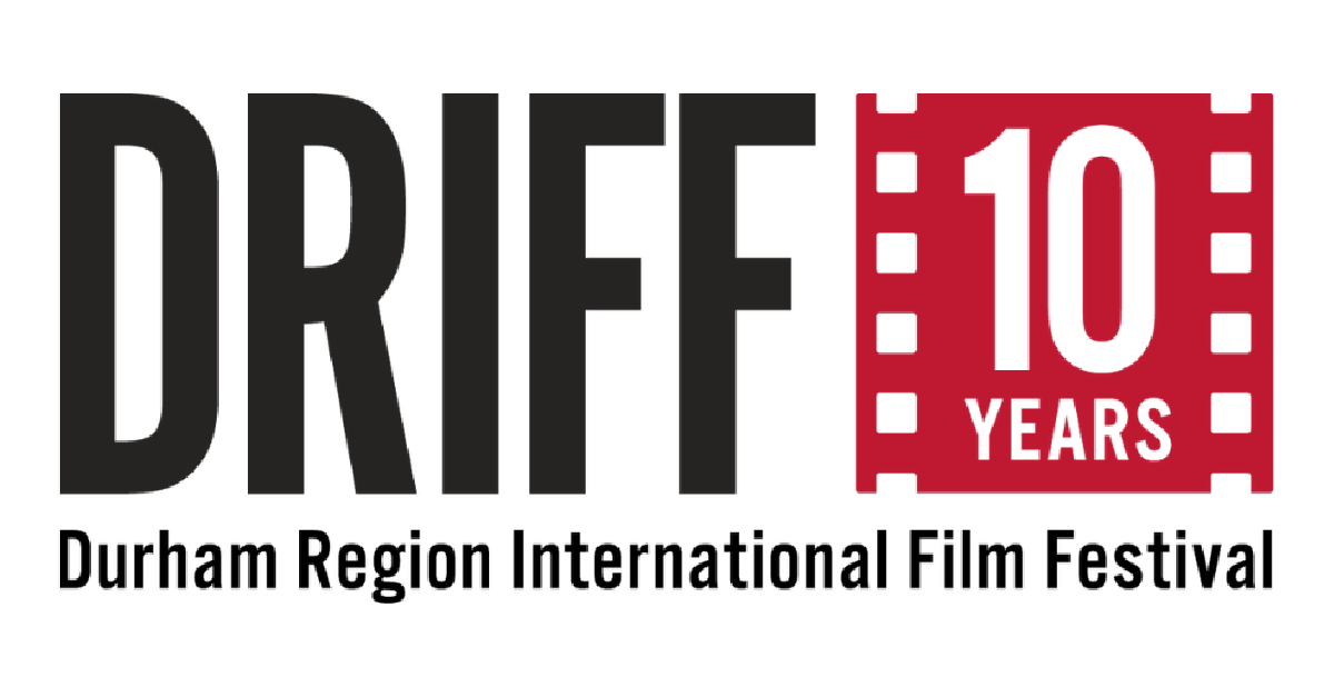 DRIFF logo with red filmstrip on right with white text 10 years