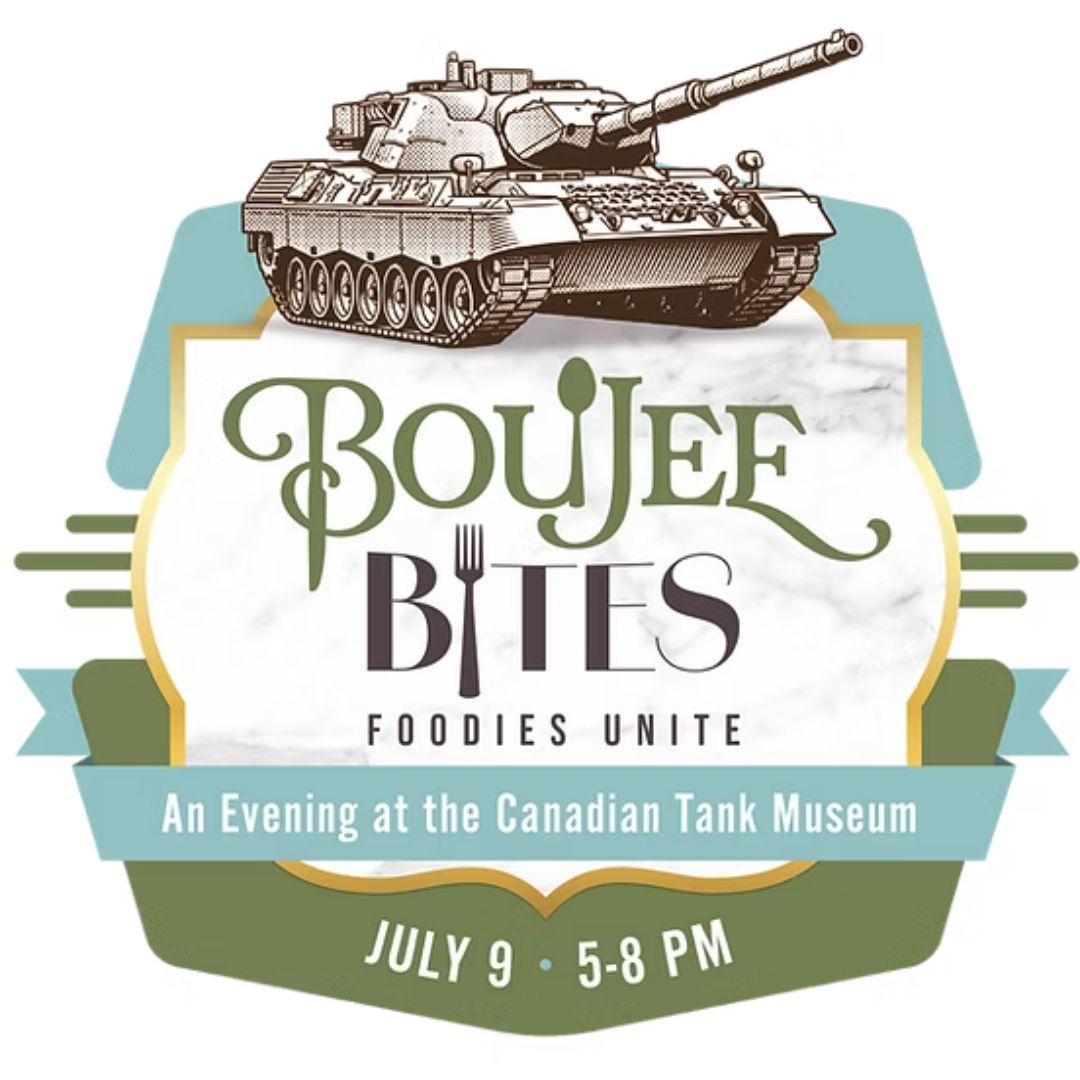 image of a tank over text detailing event info