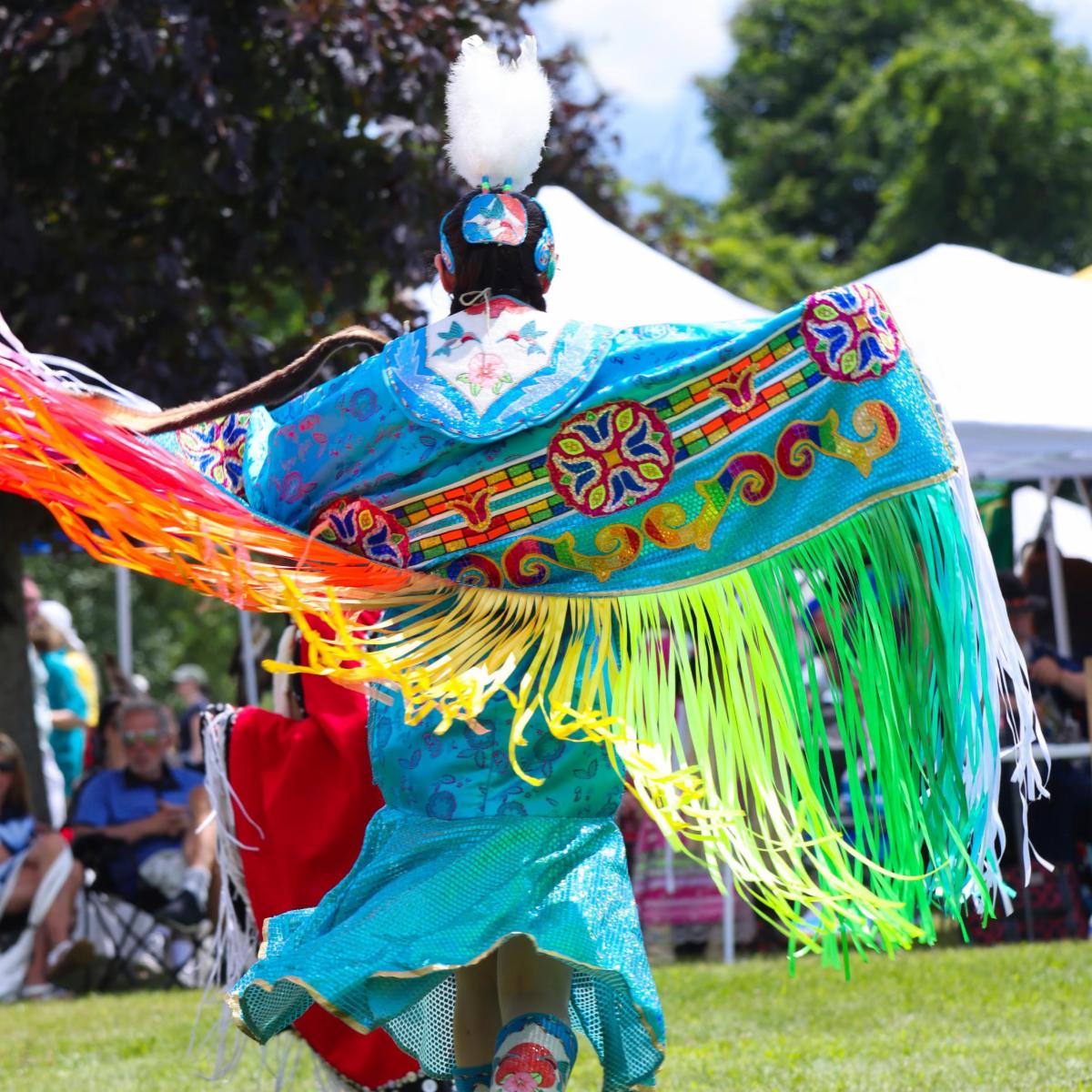Indigenous dancer performing