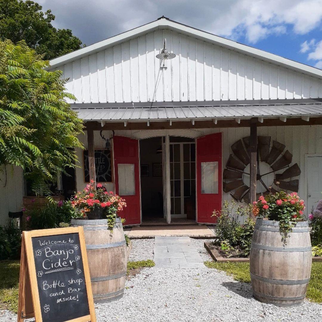 exterior of Banjo Cider taproom