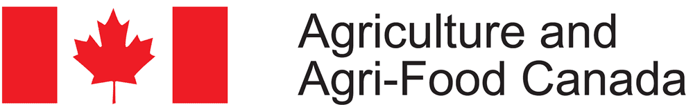 Canadian flag and text Agriculture and Agri-Food Canada