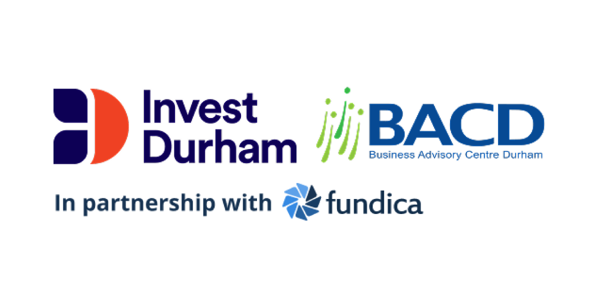 logos of Invest Durham, BACD and Fundica