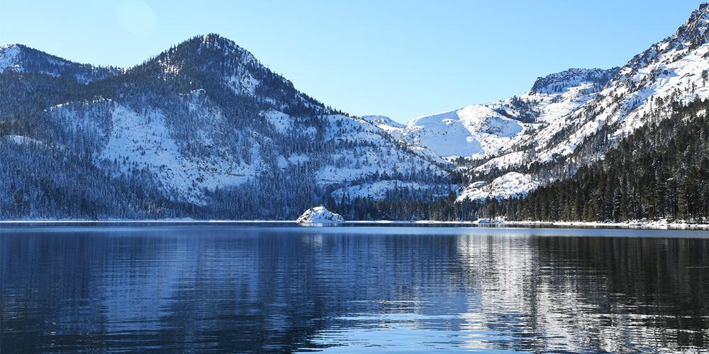 Emerald Bay in snow