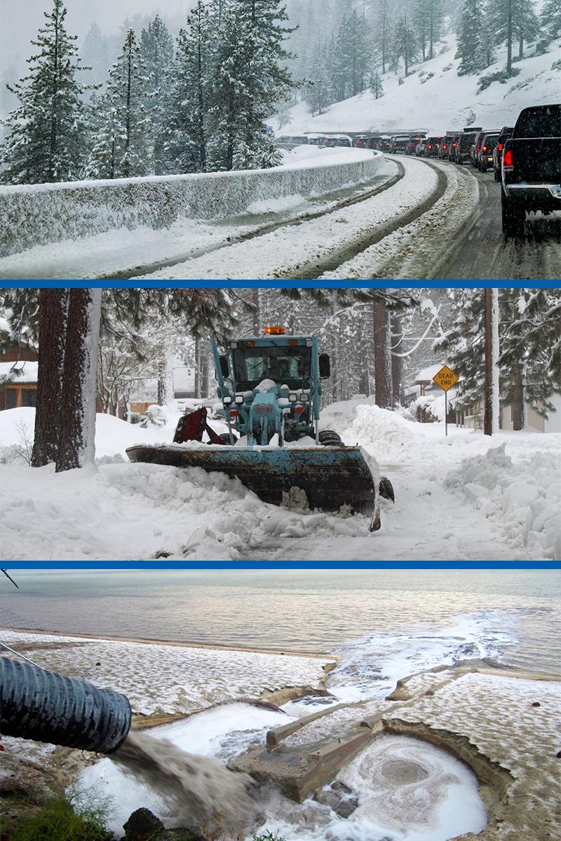 Winter traffic pollution