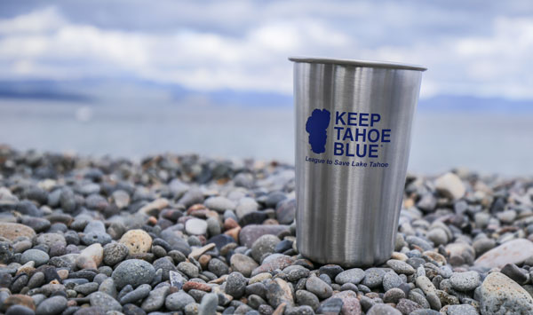 Make a recurring donation of $10 or more and we'll send you a stainless steel Keep Tahoe Blue pint glass. 