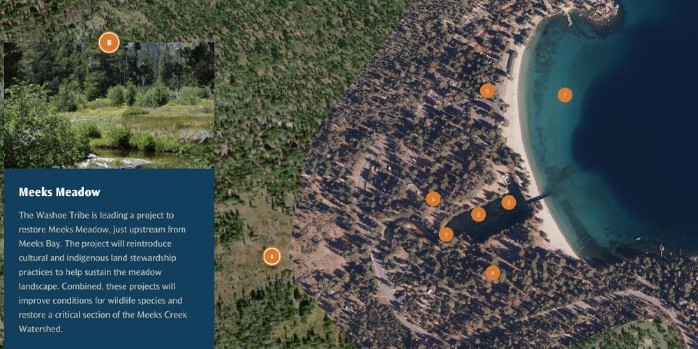Meeks Bay Restoration Project map