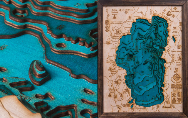 Lake Tahoe Wood Map - get yours today