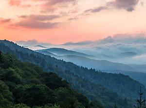 mountains and clouds