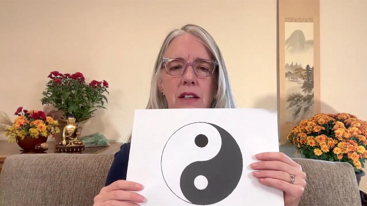 Mukti with yin yang