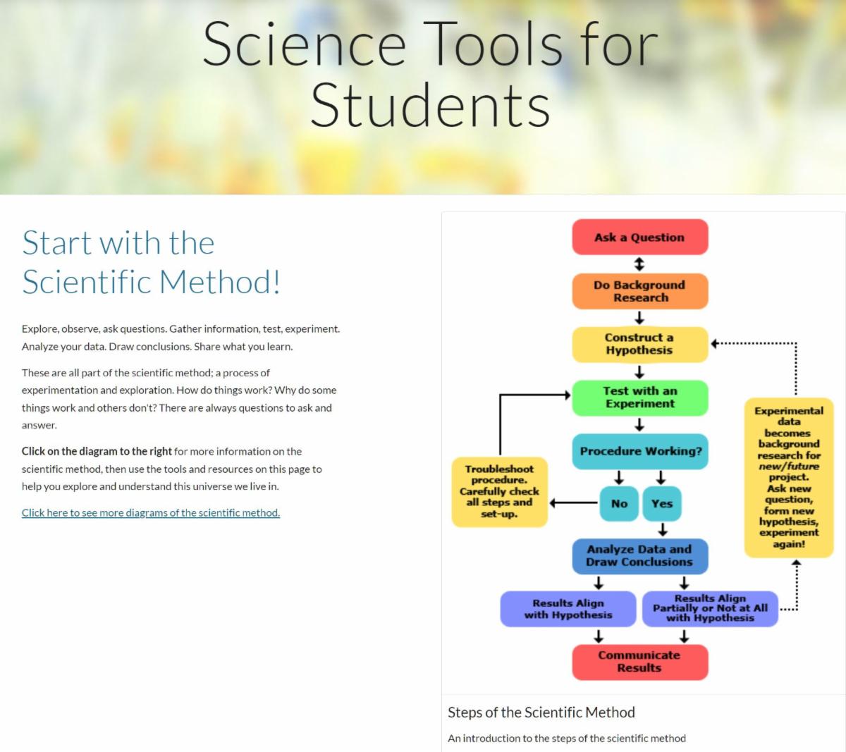 Science Tools Website