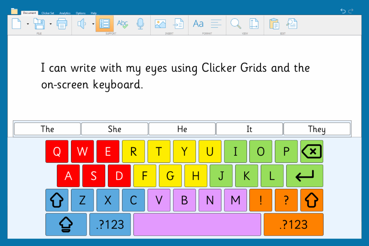 clicker eye gaze keyboard