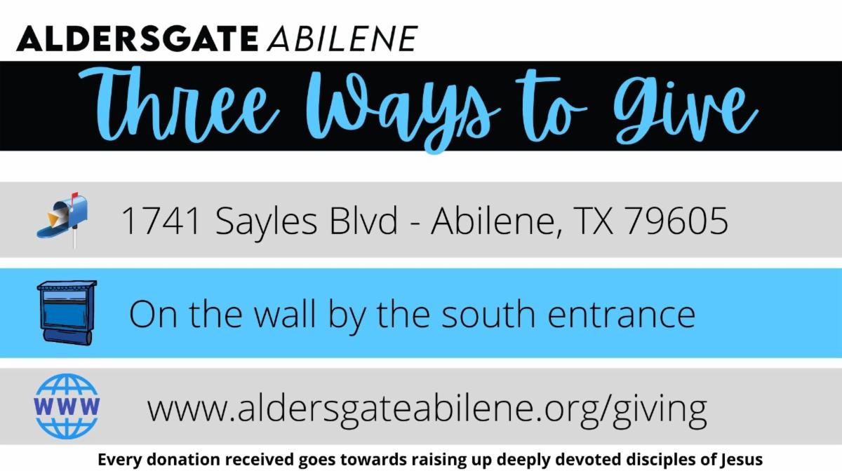 Stay Connected With Aldersgate