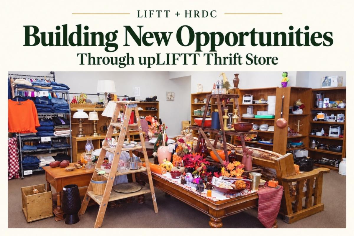 Pictured: part of the sales floor of upLIFTT Thrift in Billings. LIFTT and HRDC District 7 are working together to develop upLIFTT Thrift as a Work Experience site for TANF and SNAP recipients.