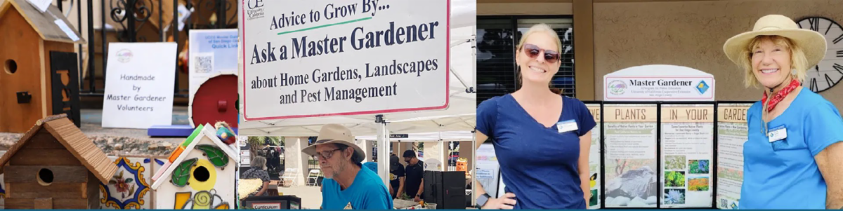 photo montage of Master Gardeners at events 