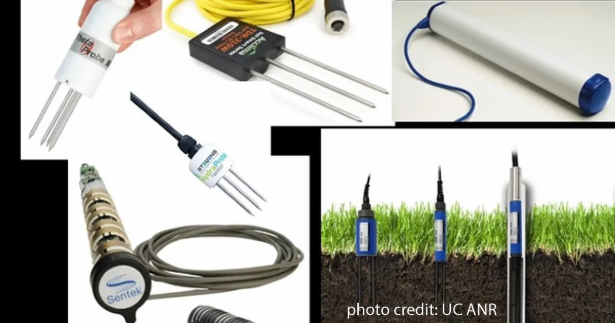 Images of various moisture meters. (Photo credit: UC ANR)