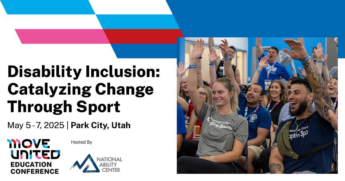 EdCon25 Email Header Disability Inclusion Catalyzing Change through Sport May 5 to 7 2025 in Park City Utah Hosted by the National Ability Center