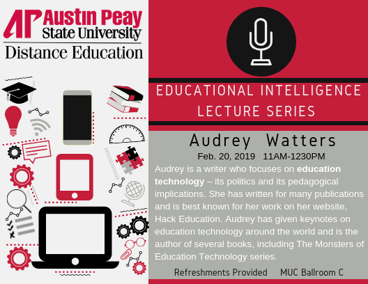 Audrey Watters Lecture Series Flyer