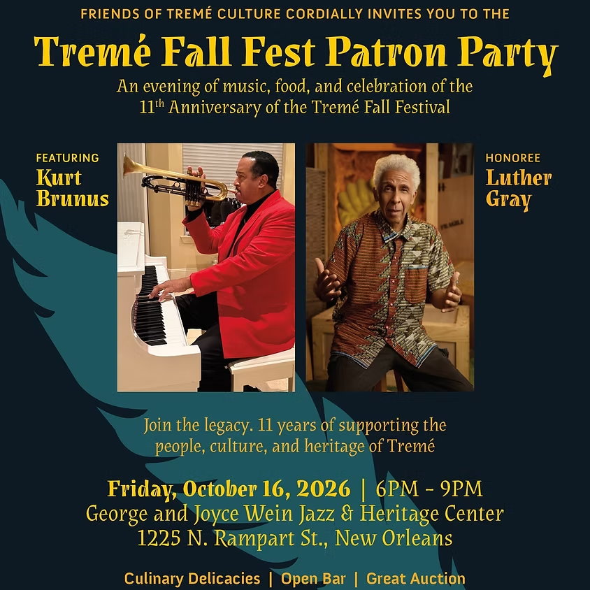 Join us at the Treme Fall Fest Patron Party!
