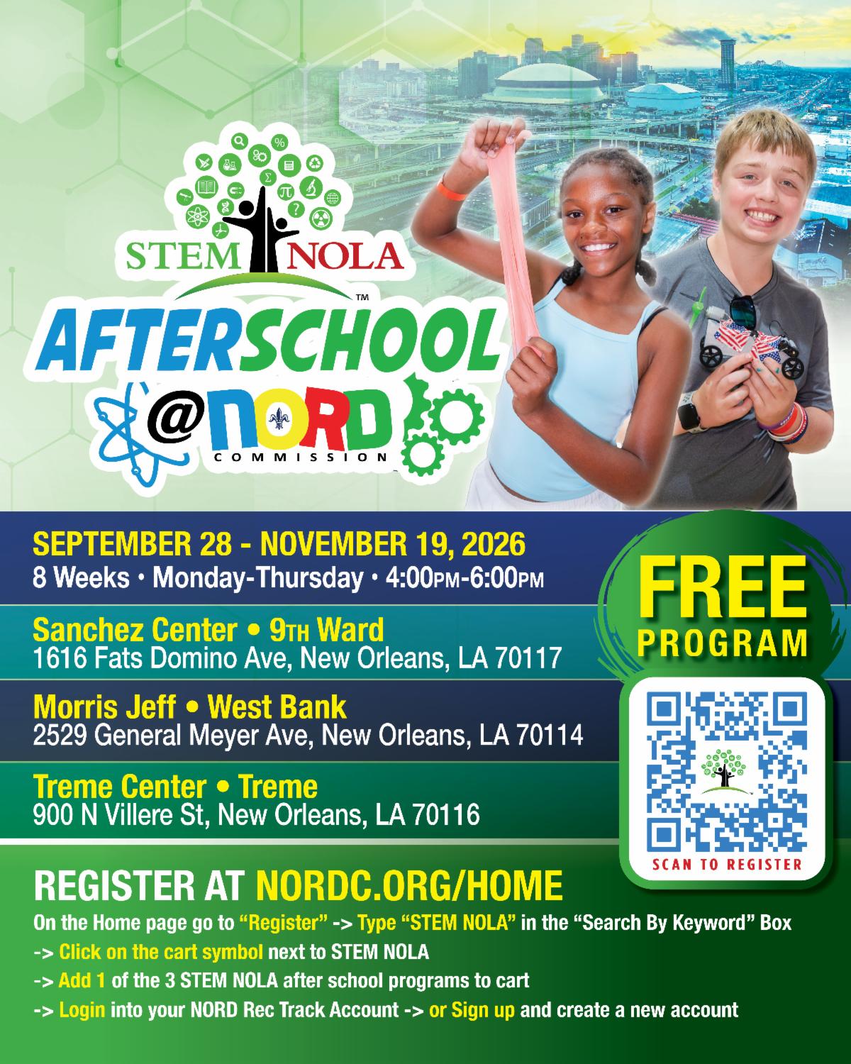 STEM NOLA Afterschool at NORD 2026 Flyer-2