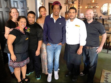 Jay-Z and Beyonce at Munch Factory