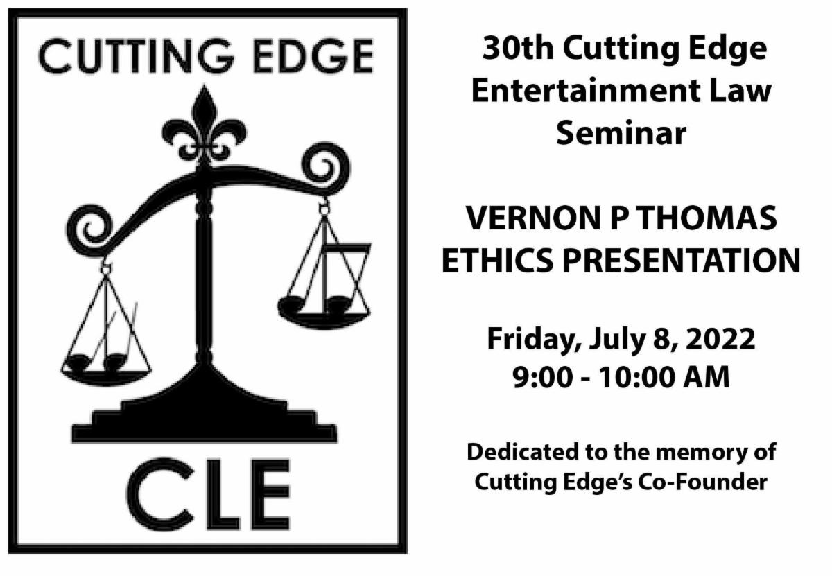 Cutting Edge CLE - Vernon_Thomas_Ethics_Presentation