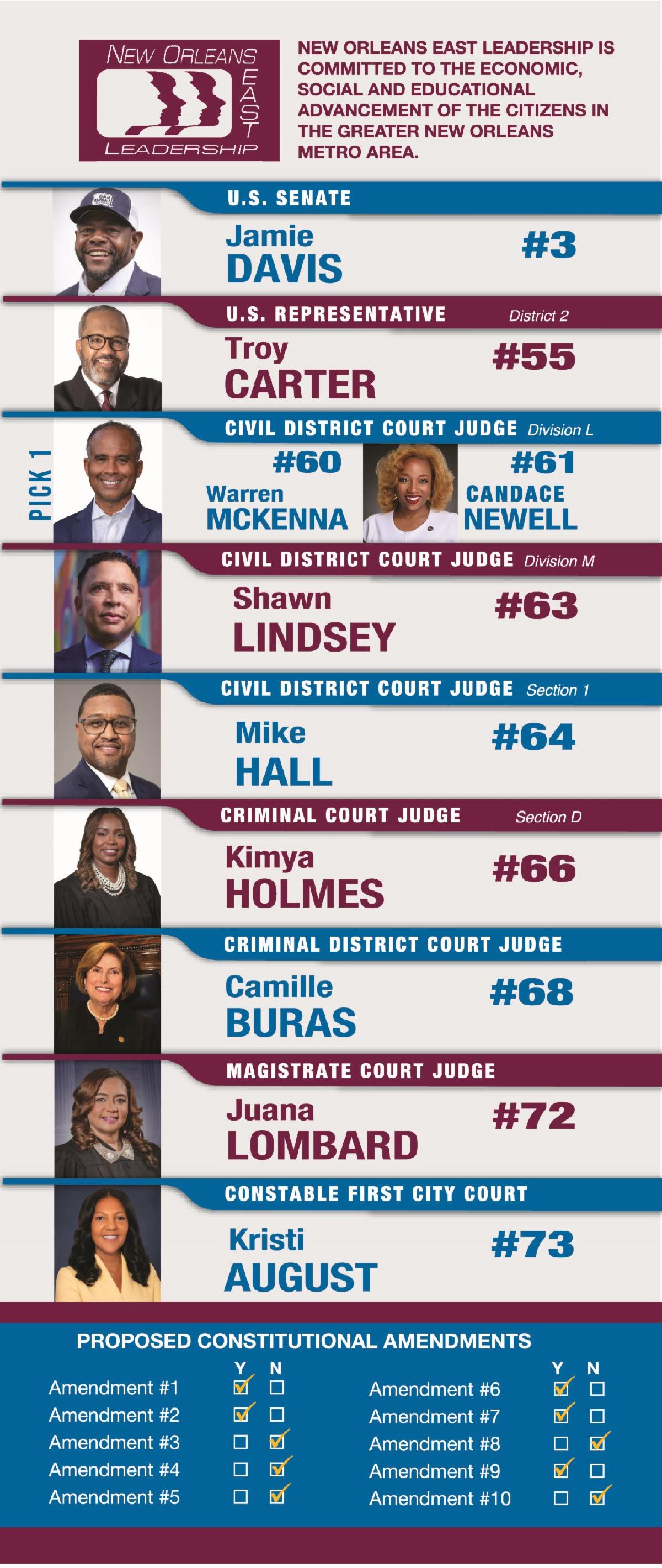 Vote The Official NOEL Ballot  Oct 20