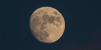 The full moon in a night sky
