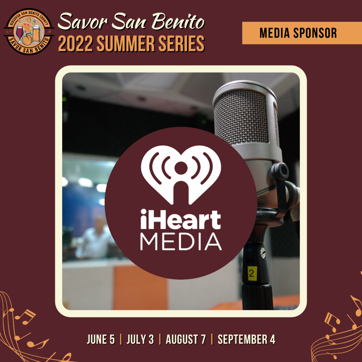 🍑🎶🌻Savor San Benito Summer Series FINALE! Sunday, September 4, 2022
